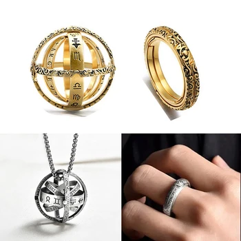 Vintage Astronomiske Verden Ring For Videnskab Smykker Anillos Finger Ringe Åben Flet Ring Bolden Ornamenter Sarte Kærlighed Ring Til Gaver