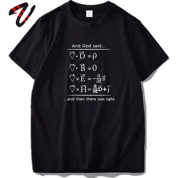 Geek T-shirt Gud Siger Fysiske Formel T-Shirt Mænd Sjovt jeg Lavede En Joke Tshirt Aldrig Stole på En Atom Videnskab Toppe Bomuld t-Shirts