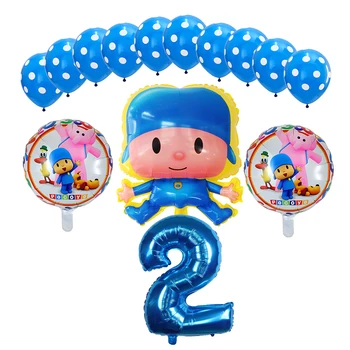 14pcs/Set Tegnefilm Pocoyo Folie Helium-Ballon, fødselsdagsfest, Baby Shower Dekoration Balloner Inflables Legetøj Dreng Gave, Fest Baloes
