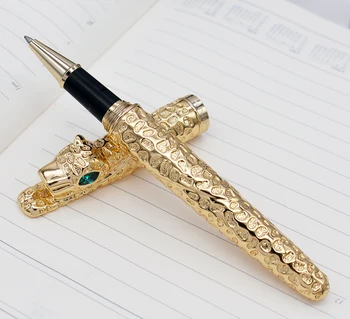 Nye Jinhao Cheetah Fuld Gyldne Metal Rollerball Pen Luksuriøse og Udsøgte Avanceret Skrive-Gave Pen for Business Graduate Kontor