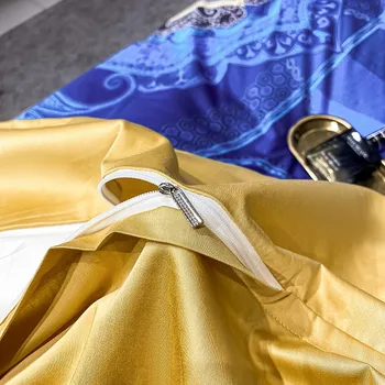 Lyse Farver Boheme Royal Blå Gul Duvet Cover sæt Luksus 600TC Blød Egyptisk Bomuld Strøelse sæt lagen, Pudebetræk