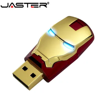 JASTER Mini-USB-Nøgle Memoria Stick 64GB iron Man USB-Flash-Drev, Pen Drive 32GB Reelle Kapacitet Pendrive, U Disk Cool USB-Nøgle