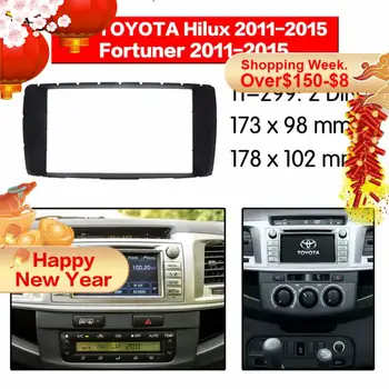 Radio Facia For Toyota Hilux/ Vigo/ Fortuner 2011 2012 2013 Fascia Bil Stereo Radio Installation Dash