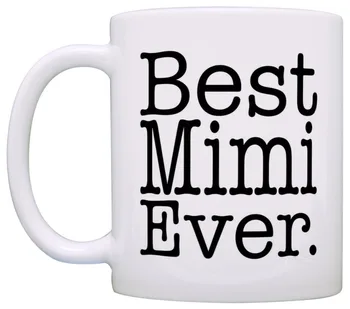 Gratis forsendelse Bedste Mimi nogensinde kaffebæger kreative keramisk krus cup kontor te krus bedste gave til din mini