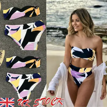 Sexet Flerfarvet Kvinder Bikini Sæt Push-up Polstret Bh Badetøj Badetøj Trekant Badetøj badetøj Tankini 2019 Sommer