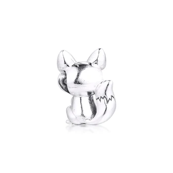 925 Sterling Sølv, Blå-Eyed Fox Dyr Charms Passer Oprindelige Armbånd af 925 Sølv Perler til smykkefremstilling I 2020 Ny Charme