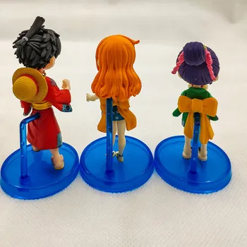 6stk/set Anime i Ét Stykke WCF Wano Ruffy Nami Roronoa Zoro Chopper Otama Kimono Ver. PVC-Action Figur Collectible Model Dolls