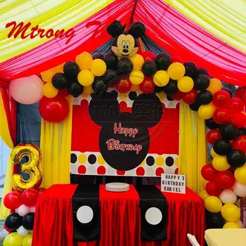 165pcs/set Micke Minnie Hoved Folie Balloner Guirlande-Arch Kit 30inch Nummer, Baby Shower, Fødselsdag Dekoration Latex Luft Globos