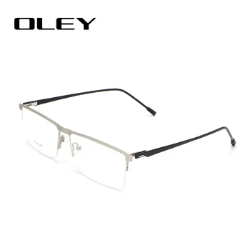 OLEY Mænd Titanium Legering Briller Frame Mode Mandlige Business Stil Ultralet Øje Nærsynethed, Langsynethed Presbyopi Briller Y7715