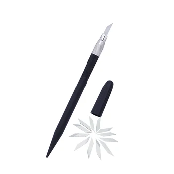 MIUSIE Håndværk Kunst Cutter Læder Skulptur forskærerkniv skæreværktøjet med 10 Knive Model Reparation Skulptur Skalpel Kniv