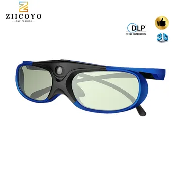 ZIICOYO 3D Active Shutter-Briller DLP-LINK 3D-briller for Xgimi Z4X/H1/Z5 Optoma Sharp LG, Acer H5360 Jmgo BenQ w1070 Projektorer