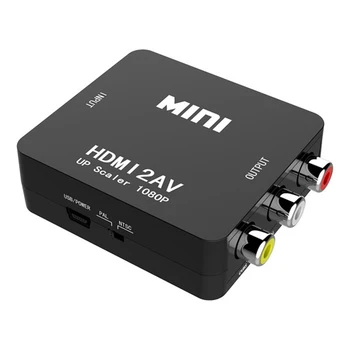JCKEL HDMI-til-RCA CVBS AV Component Konverter 1080P Scaler Adapter Kabel Box til Monito L/R Video HDMI2AV HD Understøtter NTSC PAL