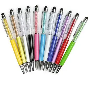 Engros 20 Stk/meget Høj tekstur Crystal Stylus Pen Kapacitiv Skærm Touch Pen Til iPhone støtte logo print