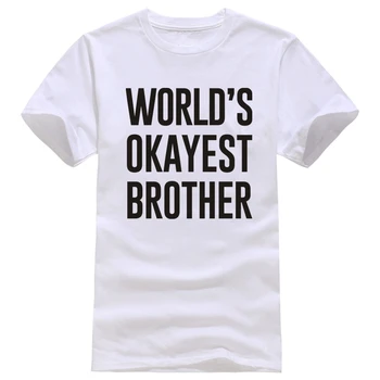 Showtly Verdens Okayest Brother-Herre T-Shirt Store Bror Gift Mand Tee Toppe Fædre Dag til Stede Cool Funny Korte Ærmer
