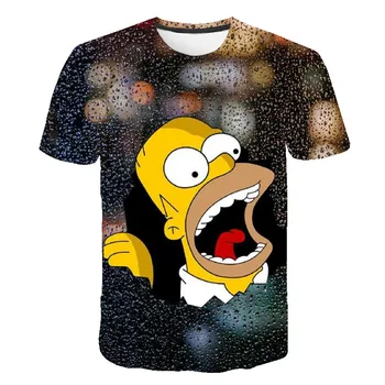 2020 nye Simpson T-shirt 3d-Animationsfilm T-Shirts Sjove T-Shirts Kinesiske Trykt børn Tee boy Tøj flotte Toppe Hip Hop