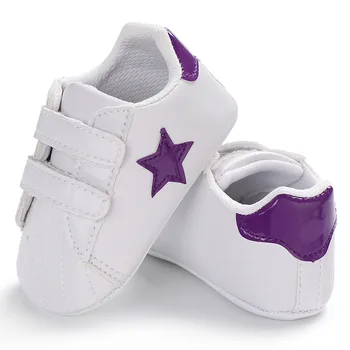 Forår og Efterår 0-1 år gamle, mænd og kvinder baby stjerner casual sports bløde sko, non-slip baby buksetrold sko