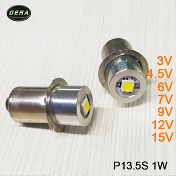 1w P13.5s 3v 3,7 v(3.4-4.2 v)4.5 v 6v 7v 9v 12v, 15v LED lommelygte torch-pærer med led-lommelygte pære til at lyse 1watt