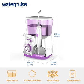 Waterpulse V300R Vand Flosser Med 5 Tips Elektriske Oral Irrigator Dental Flosser 800ml Kapacitet mundhygiejne For Familie-Pleje