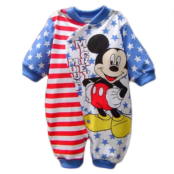 Mickey Baby Rompers Buksetrold Piger Tøj Disney Boy Tøj Minnie Nyfødte Baby Vinter Tøj Roupas Bebes Spædbarn Jumpsuits
