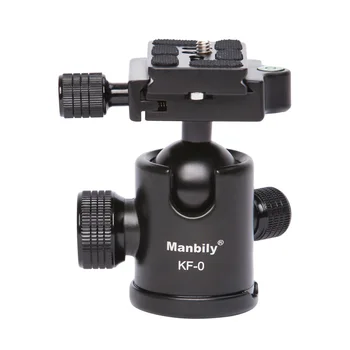Manbily KF-0 Professionel Stativ hoveder Universal Bolden Hoved med Hurtig Montering Plade Stand Holder til 15 kg Belastning for DSLR DV-kamera
