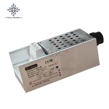 10000W SCR Spænding Regulator Motor Hastighed Controller Lysdæmper Termostat AC 110V 220V Med Varmeafleder