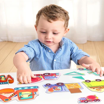 TOI Dobbelt-sidet Store Puslespil Tidlig Uddannelse Toy Papir Barn 2-4 År Visdom Kognition Spil undervisningsmateriale Toy Barn at Lære Gave