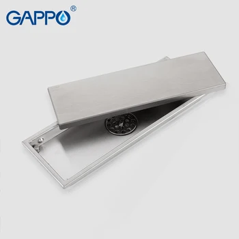 GAPPO Afløb i rustfrit stål recgangle-gulvtæppe dække badeværelse affald afløb brusebad afløb filter anti-lugt vand-afløb, filter