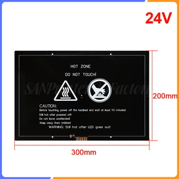 12V 24V Opgraderet MK3 heatbed 235x235/220x220/300x200x3mm Aluminium Opvarmet Seng arnested for 3d-printer dele printer 3d-pe som