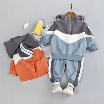 Børn Tøj 2020 Efterår Forår lille Barn Hætteklædte Drenge Kostume Outfit Passer til baby, Børn Tøj, Træningsdragt, For Dreng Aktiv Passer