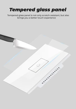 2021 Nyeste TUYA 20A Vandvarmer Skifte Smart OS Wifi Touch vægkontakt Timing Fjernbetjening Arbejde Med Google Hjem og Alexa