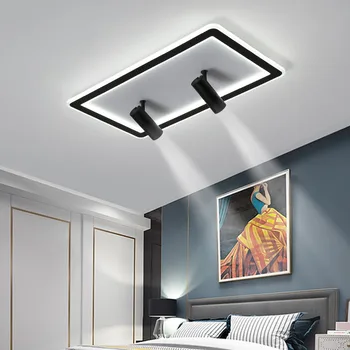 Moderne Enkelt loftslampe Til Stue, Soveværelse Hall, boligindretning, Kreative LED Surface Mount Panel Lampe Plus Hvid Sort