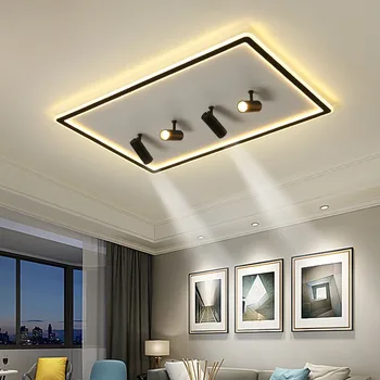 Moderne Enkelt loftslampe Til Stue, Soveværelse Hall, boligindretning, Kreative LED Surface Mount Panel Lampe Plus Hvid Sort