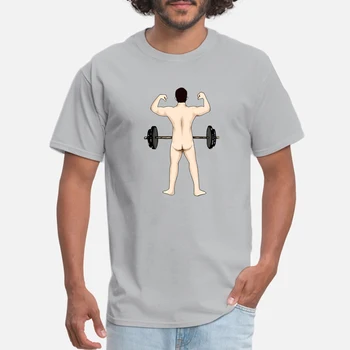 Sjove T-Shirt Mænd Nøgne Mænd Vægtstang, Egnet Print Sommer Mode O-Hals kortærmet T-shirt Casual Streetwear Kawaii Tøj Tees