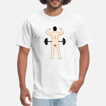 Sjove T-Shirt Mænd Nøgne Mænd Vægtstang, Egnet Print Sommer Mode O-Hals kortærmet T-shirt Casual Streetwear Kawaii Tøj Tees