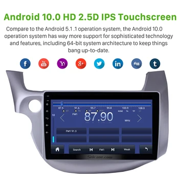 Seicane DSP QLED 2Din Android 10.0 GPS Bil Radio For Honda Fit 2007 2008 Til 2011 2012 2013 Multimedia-Afspiller, Wifi 4G RDS-hovedenheden