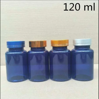 60ML 120 ml Grøn Blå Brun Pille Plastik Pakning af Flasker Pulver Prøve Tomme Arrangør Kosmetiske Containere 50 Stk Gratis Fragt