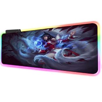 Gaming musemåtte World of Warcraft Opvarmet Gummi Base Mouse-pad LED RGB med Syet Kanter Bruser Mat 900x400mm Vildt Tilbehør