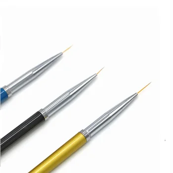 3pcs/sæt Nail Art Pensel Liner Maleri Pen 3D Tips DIY Akryl UV Gel Børster Tegning Blomst Linje Grid fransk Manicure Design