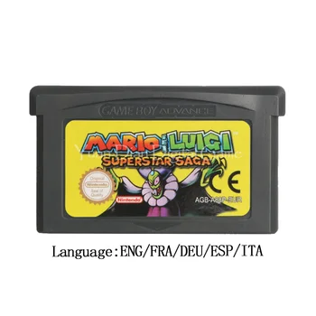 For Nintendo GBA Video Spil Patron Konsol Kort Mari & LuigiSuperstar Saga EU Version