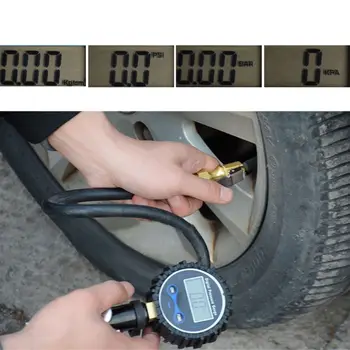 Digital Dæk Pumpe Manometer Kompressor Pumpe Quick Connect Kobler Til Bil, Lastbil, Motorcykel