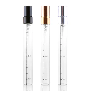10stk Genopfyldning Parfume Flaske Glas Tom sprayflaske Markeret 10ml Aluminium Forstøver Flaske Parfume Rejse Kosmetiske Container