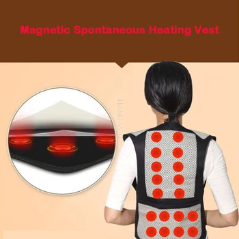 Skulder Talje Varmere Turmalin Spontane Varme Vest Magnet Terapi Self Heating Vest Tilbage Massage Af Lænd Smertelindring