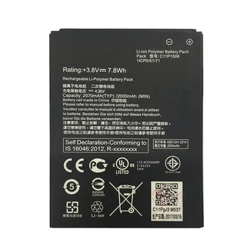 3.8 V 2070mAh C11P1506 Batteri Til Asus Live G500TG ZC500TG Z00VD ZenFone Gå 5.5 tommer Mobiltelefon