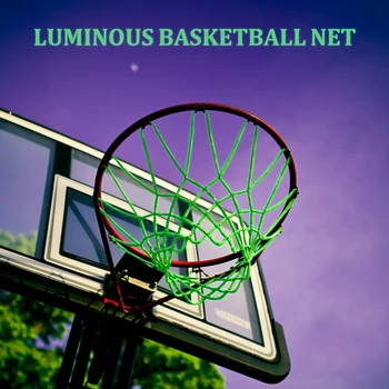 Nat Glødende Lysende Basketball Net Flettet Nylon Standard Professionelle Basketball Net Tunge Net Basketball Hoop Net