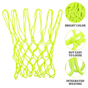 Nat Glødende Lysende Basketball Net Flettet Nylon Standard Professionelle Basketball Net Tunge Net Basketball Hoop Net