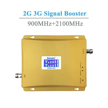 Lintratek LCD-Skærm, 3G, W-CDMA 2100MHz + GSM-900Mhz Dual-Band Mobiltelefon Signal Booster GSM 2G-3G-UMTS 2100-Signal Repeater-
