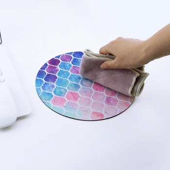 CHUYI Runde Gummi Musen Pad Print Gaming Mouse Pad Mini-Anti-slip Musen Pad Geometriske Mønstre Mat Dekoration Måtten For Børn Gave
