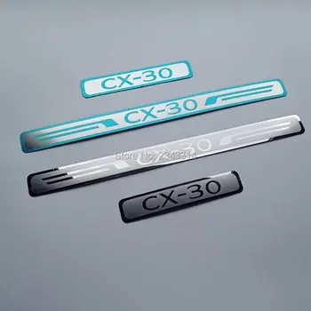 Auto Tilbehør Til Mazda CX-30 CX30 Dør Karmen Pedal Rustfrit Stål Mærkat Strip Beskyttere Bil Styling Vagt 2019 2020 4stk