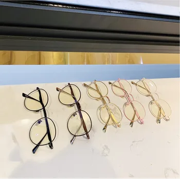 VWKTUUN Vintage Runde Briller Ramme Kvinder, Klar linse Optisk Rammer Nærsynethed Metal Frame briller Rammer For Kvinder