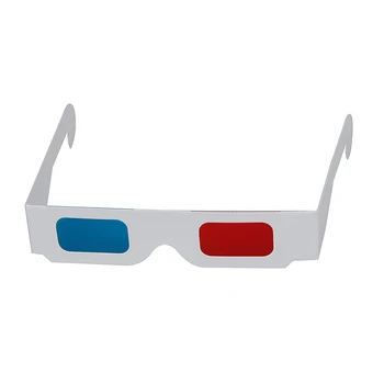 10 Par Rød/Cyan Pap 3D Briller